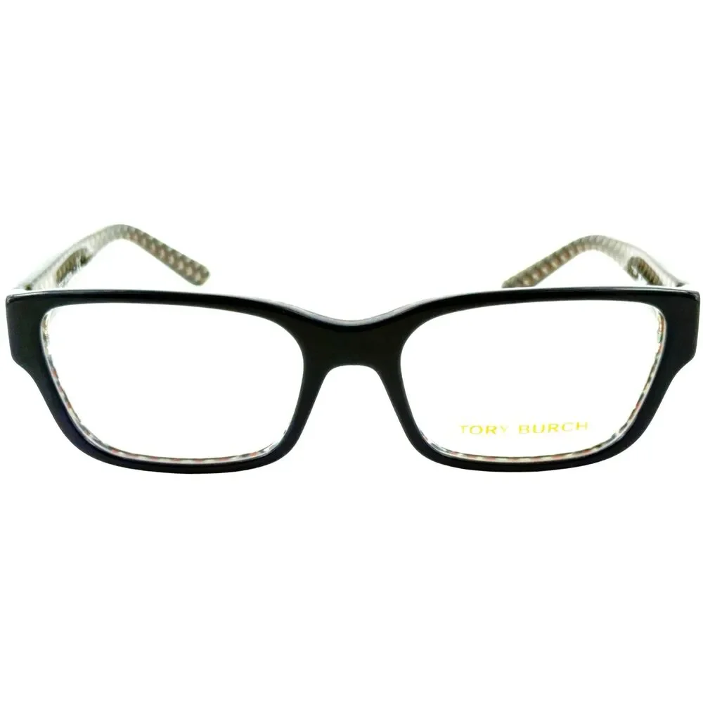 Tory Burch TY2074 Womens Plastic Eyeglass Frame 1655 Navy Blue ZigZag 51-17
